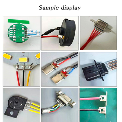 خط لحام بقعة اللحام شبه الأوتوماتيكي PCB Board LED Bulb Motor Switch DB9 Airline Plug